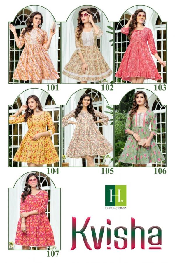 Hirwa Kvisha Cotton Cambric Designer Exclusive Kurti Collection
